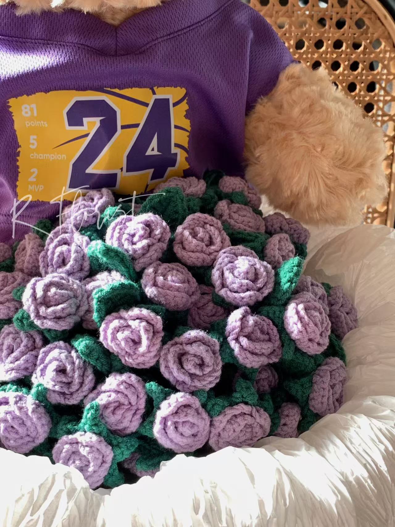 Kobe Bryant bear Crochet Bouquet| best gift for mens