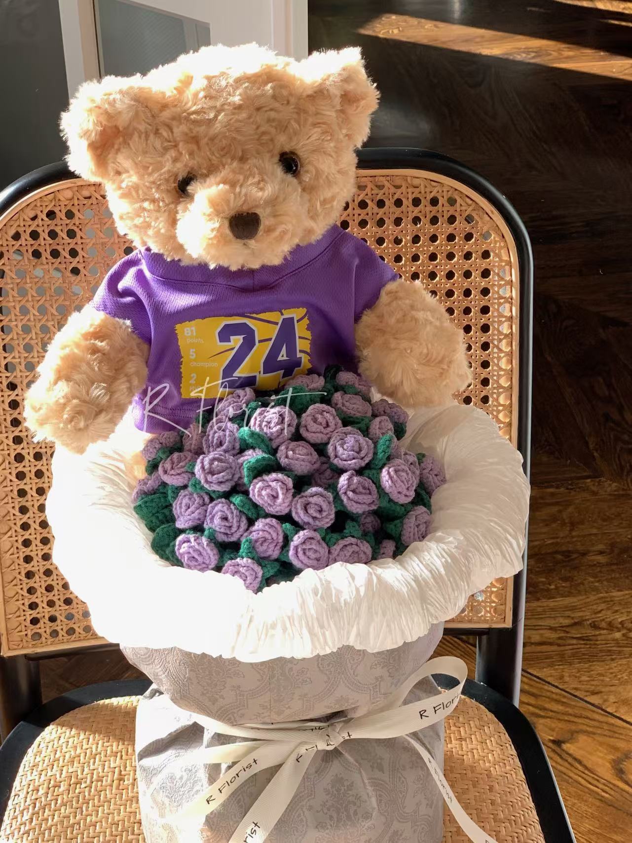 Kobe Bryant bear Crochet Bouquet| best gift for mens