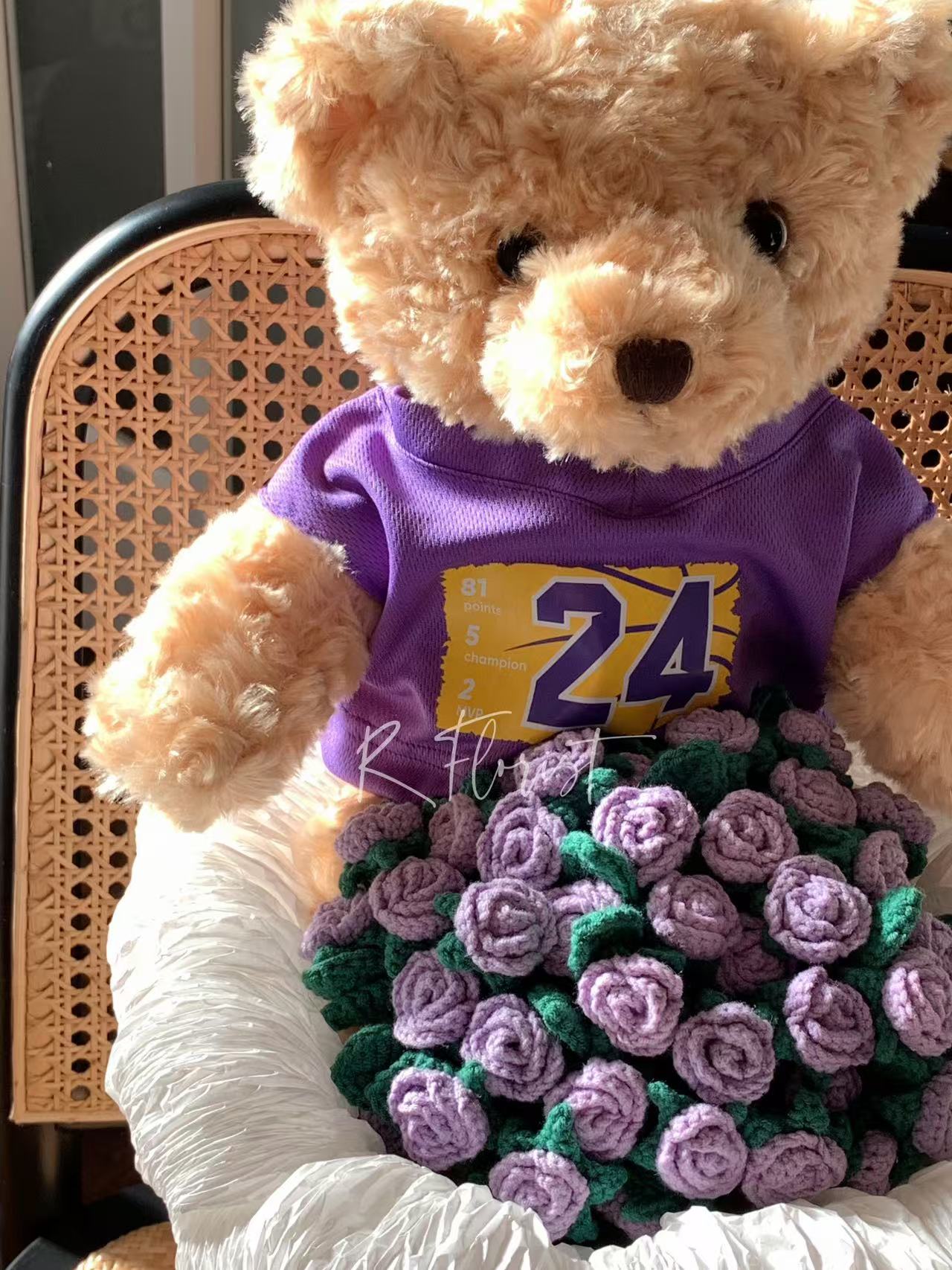 Kobe Bryant bear Crochet Bouquet| best gift for mens