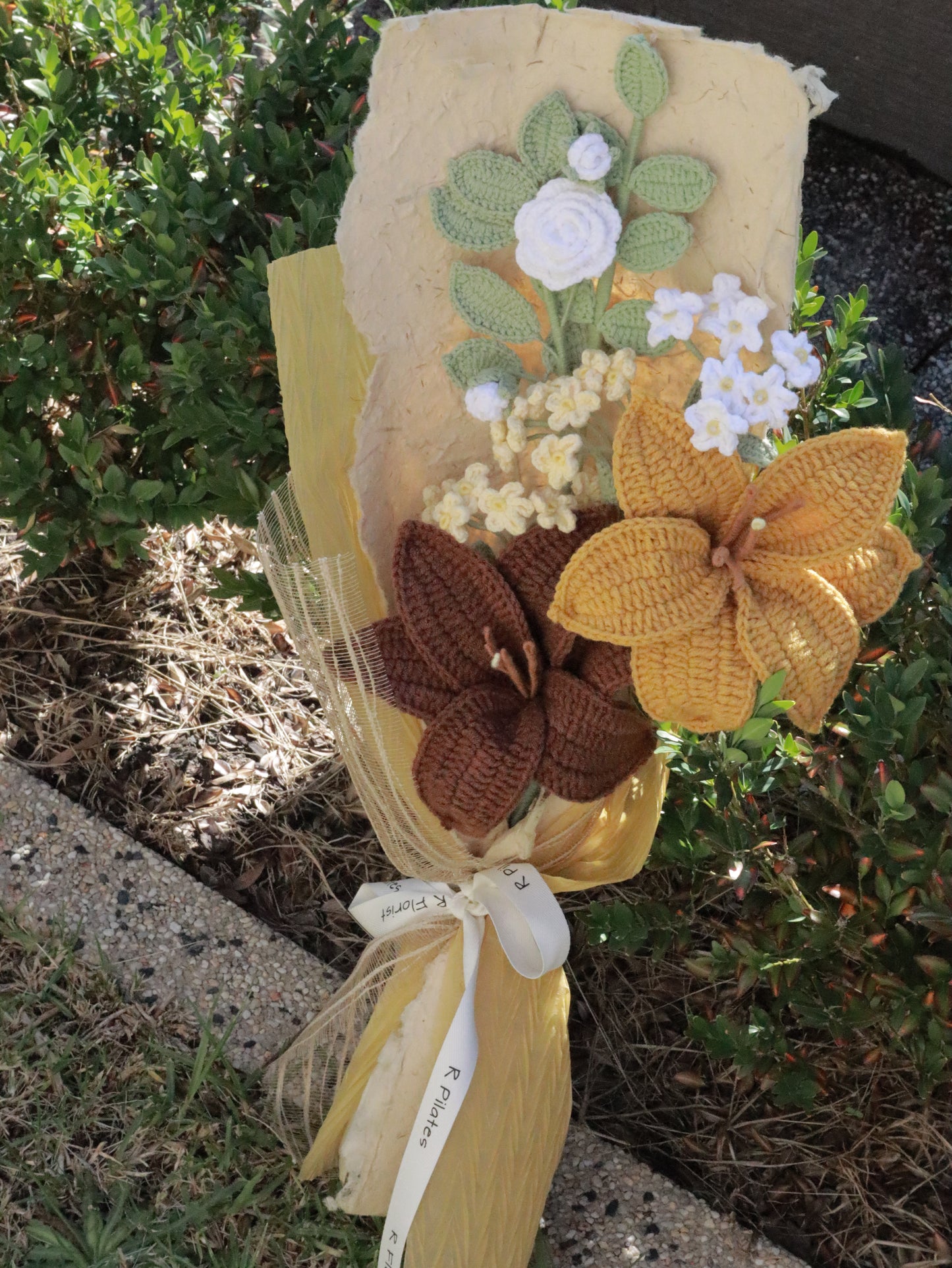 Elegant Lilies Crochet Bouquet| Preserved Flower| Mother's Day